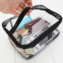 Large Clear Zipper Cosmetic Plastic Make-up Bag Storage Case Travel Portable