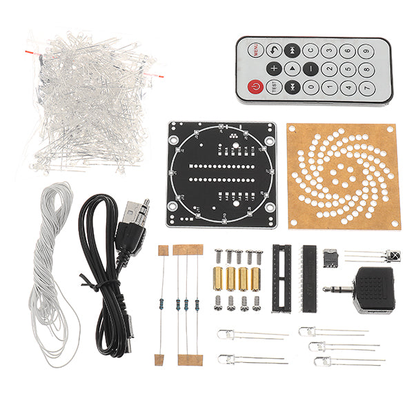 DIY Little Colorful LED Light Cube Canton Tower Suite IR Remote Control Electronic Kit