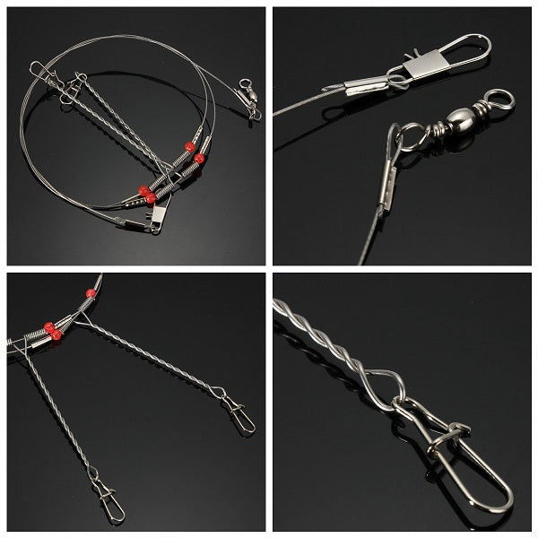 ZANLURE 70 cm Stainless Steel Wire Leader Fishing Line Lure Trace Cable Braided Fishing Line
