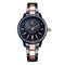 SKENGKE SK K0075 Fashion Women Crystal Ladies Dress Stainless Steel Quartz Watch
