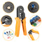 Excellway 800 PCS Connectors Terminal with Adjusting Ratchet Crimping Pliers Crimper Tool Kit