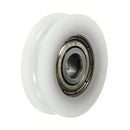 4pcs 5x24x7mm U Groove Nylon Round Pulley Wheel Roller For 3.8mm Rope Ball Bearing