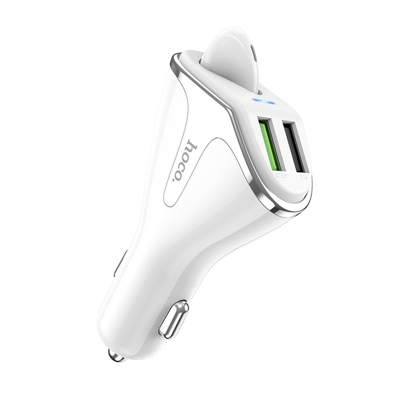 HOCO 18W QC3.0 Dual USB Fast Charging Wireless Headset Car Charger For iPhone XS XR 11 Pro Huawei P30 Pro Mate 30 Xiaomi Mi9 9Pro S10+ Note 10