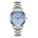 CHENXI 303L Luxury Flower Dial Case Ladies Watches Stainless Steel Strap Quartz Watches