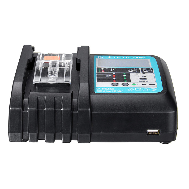 DC18RC Fast Lithium-Ion Battery Charger BL1830 BL1840 BL1850 For 14.4V 18V Makita Battery