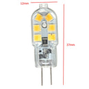 4PCS DC12V G4 2W SMD2835 Warm White Transparent Cover LED Light Bulb for Indoor Home Decor