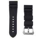 26mm Black Rubber Watch Strap Replacement Wristband With Buckle for PAM Watch