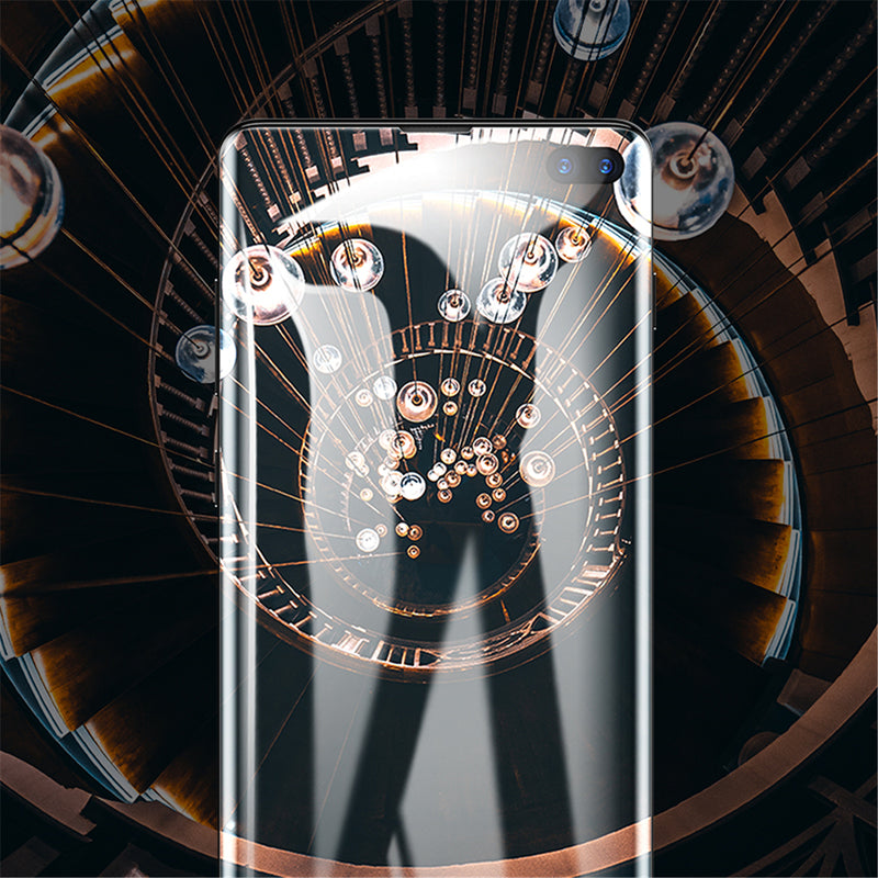 Rock Support Ultrasonic Fingerprint 0.18mm Self-healing 3D Curved Hydrogel Screen Protector For Samsung Galaxy S10 Plus Fingerprint Resistant TPU Film