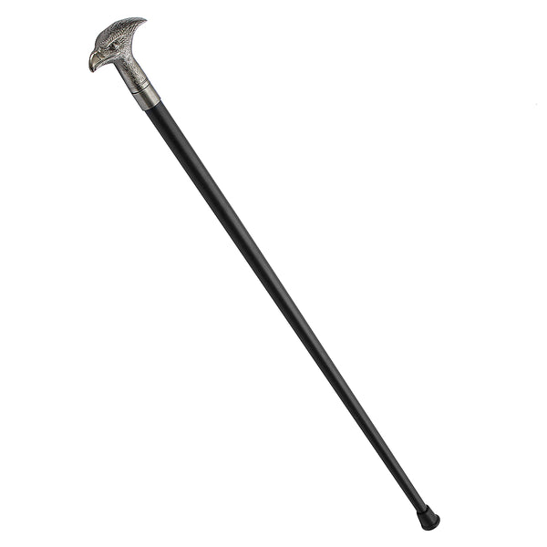 96CM/37.8In Metal Black Gentleman  Non-Slip Walking Stick Cane Eagle Head Handle Nickle Finish Climbing Sticks