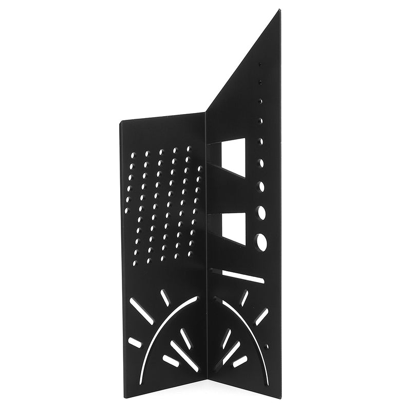 3D Woodworking 45/90 Angle Measuring Aluminum Alloy Square Size Measure Tool Gauge Ruler For Drilling