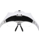 Headband Magnifier Glasses Hands Free Head Mount Magnifying Glasses USB LED Light W/ 1.0/1.5/2.0/2.5/3.5X Lense