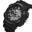 SYNOKE 9015 Double Display Movement Luminous Alarm Calendar Sports Dual Display Digital Watch Men Watch