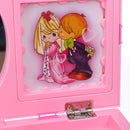 Girls Pink Ballerina Kids Musical Box Jewelry & Trinket Mirror + Photo Holder