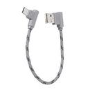 Nylon Braided 20cm 2.4A Type-C Charging Cable for Samsung Xiaomi Huawei