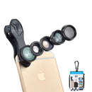 Apexel APL-DG5 5 in 1 Universal Fisheye Wide Angle Macro Telescope CPL Lens for Mobile Phone Tablet