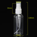 10Pcs 60ml Empty Spray Pump Bottles Transparent Plastic For Travelling