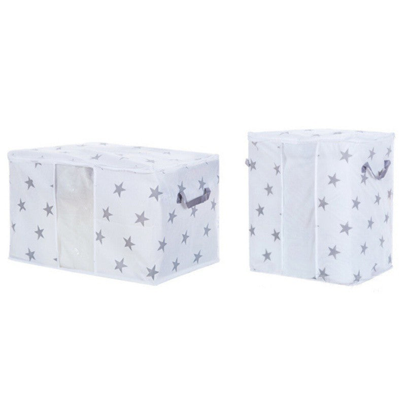 Non-woven Fabric Star Pattern Clothing Quilt Big Storage Bag Box