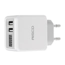 AISCD 2.1A EU Plug 2Ports USB Travel Wall Charger With LED Display For iphone X 8/8Plus Samsung S8 X