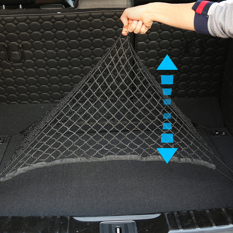 Universal 70X70cm PP Car Rear Trunk Storage Net Rear Cargo Elastic Mesh Organizer