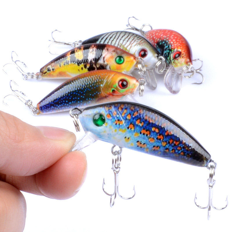 ZANLURE 5PCS 5CM 3.8G Fishing Lures Wobblers Painting Series Fishing Topwater Artificial Hard Baits