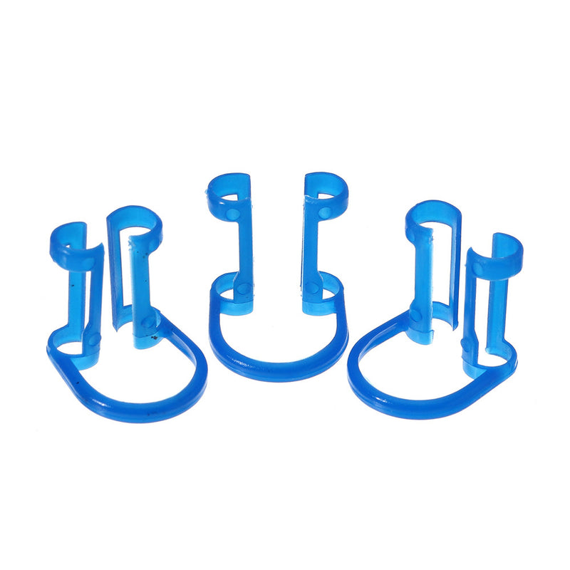 50pcs Disposable Cotton Roll Holder Blue Clip For Teeth Clinic Isolator Dental Tools