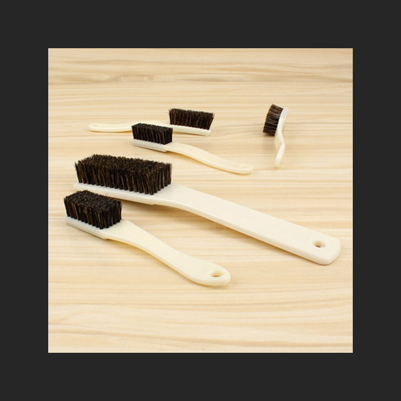 MYTEC 4/6row Pig Bristle Brush Collectables - Autograph Tools for Maintenance Cleaning Walnut Bristle Brush Polishing and Oil Brush Tool