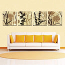 Miico Hand Painted Four Combination Decorative Paintings Botanic Grass And Flower Wall Art For Home Decoration