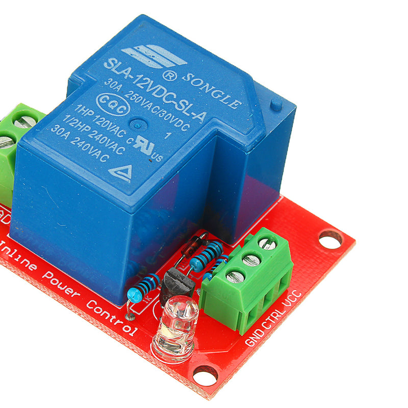 10pcs BESTEP 12V 30A 250V 1 Channel Relay High Level Drive Relay Module Normally Open Type For Auduino