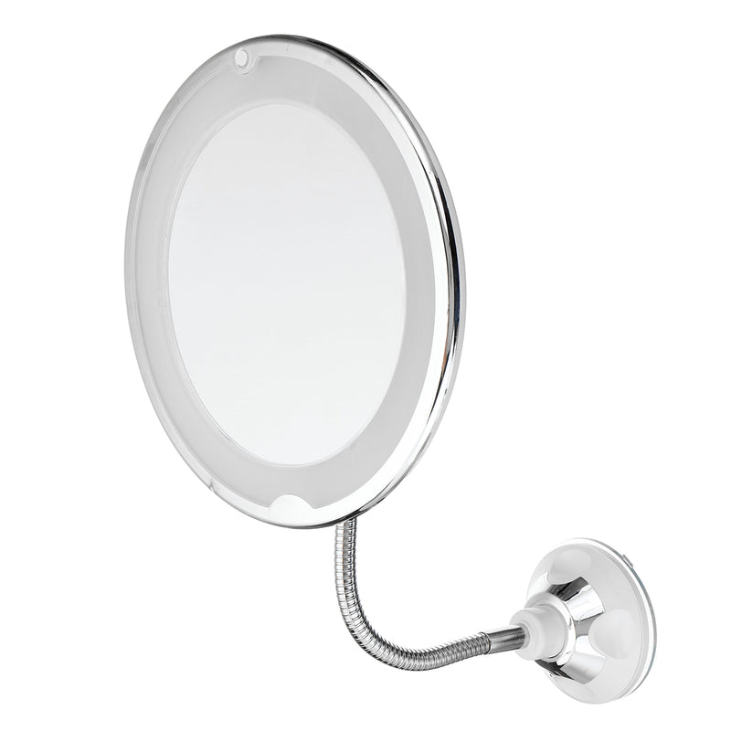 10X Magnifying Flexible LED Makeup Mirror Light 360 Rotary Super Suction Mirrors