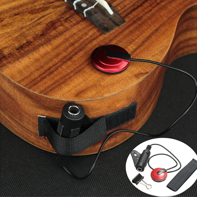 Professional Piezo Contact Microphone Pickup with Wrap Tape and Clip for Acoustic Guitar Violin