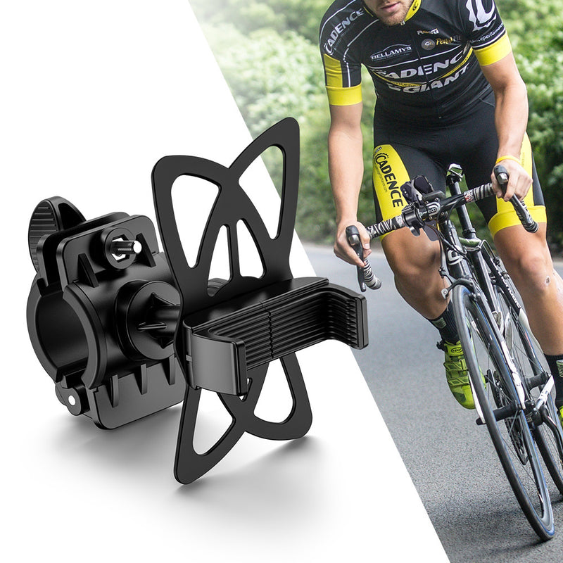 Floveme Bike Bicycle Handlebar Clamp Phone Holder 360 Rotation For 4.0-6.8 Inch Smart Phone