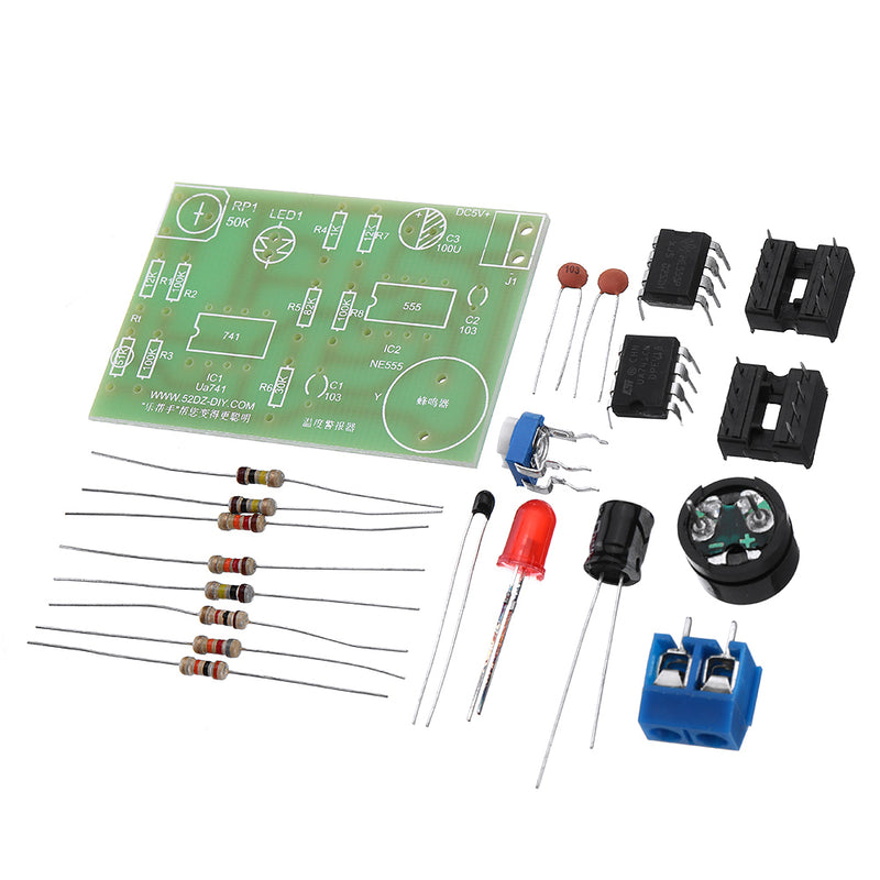 20pcs Temperature Alarm Kit Electronic Production DIY Circuit Board Student Experimental Training Part