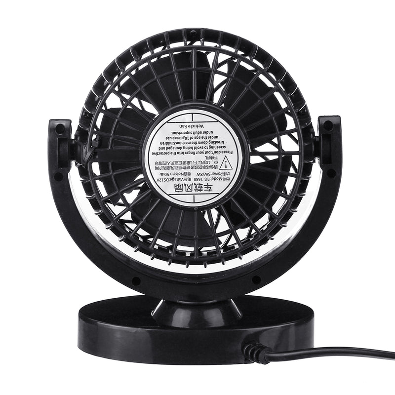 DC 12V/24V 360 All-Round Mini Auto Air Cooling Fan Adjustable Low Noise