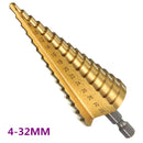 HSS Hex Shank Pagoda Step Drill Bit from 4-12/4-20/4-32