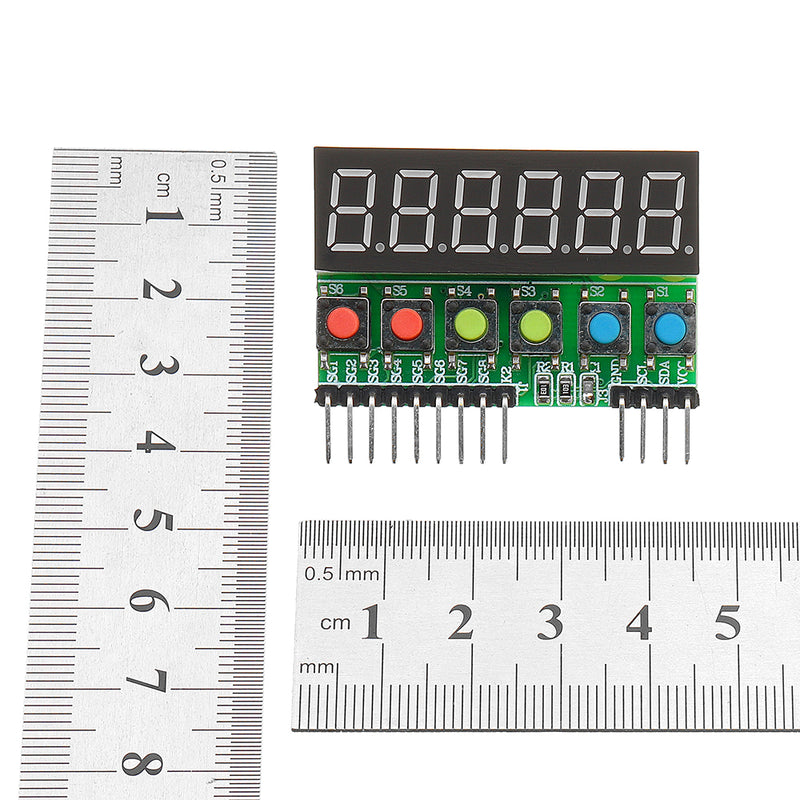 5pcs TM1637 6-Bits Tube LED Display Key Scan Module DC 3.3V To 5V Digital IIC Interface Six In One 0.36 Inches