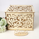 Wedding Card Box With Lock DIY Money Wooden Gift Leaf Boxes For Birthday Party