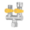 1/2'' Garden Hose Maniford Quick Connector 2 Outlet Two Way Splitter Valve Adapter Hose Connector Splitter for Washing Machine Faucet