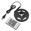 1M 2M 5050 USB RGB Non-Waterproof LED Strip Light With 20 Keys Remote Control DC5V