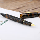 Moonman M100 Acrylic Resin Creative Fountain Pen Schmidt Converter and Fine Nib 0.5mm Ink Pen Gold Trim Writing Gift Pen
