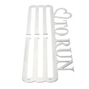'LOVE TO RUN' Medal Hanger Display Holder Brushed Stainless Steel Wire 36 Medals Hanger 32cm Triple Bar