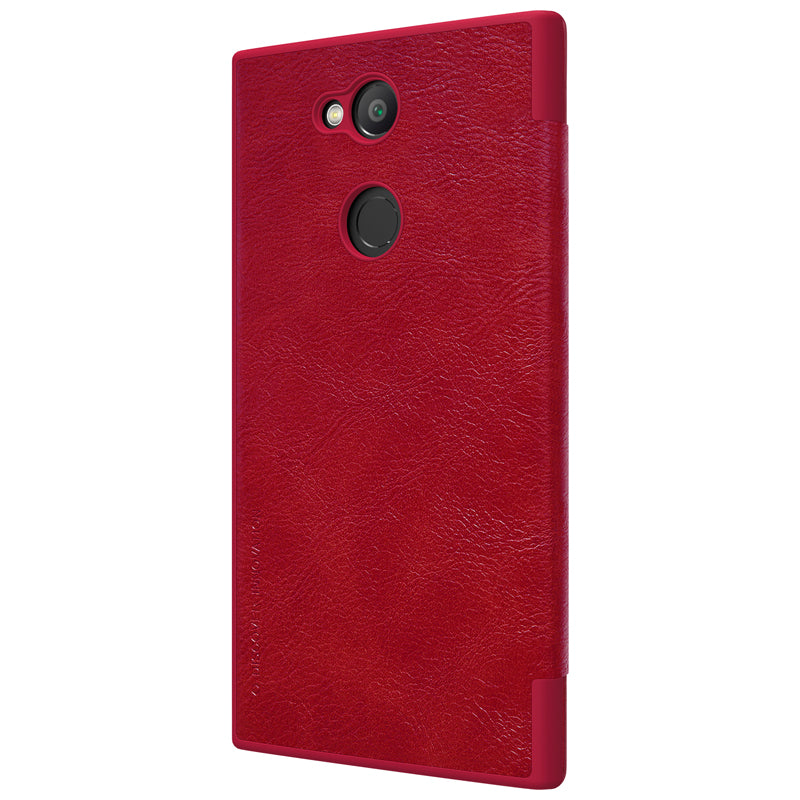 NILLKIN Flip Shockproof Card Slots Holder Full Cover PU Leather PC Protective Case for Sony Xperia L2