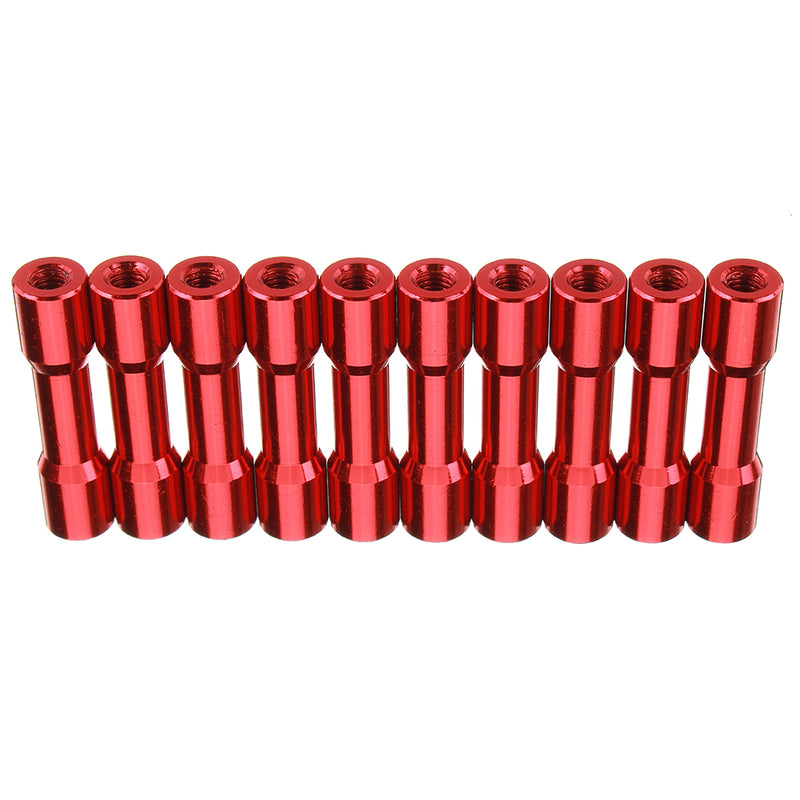 Suleve M3AS12 10Pcs M3 25mm Aluminum Alloy Standoff Spacer Round Column MultiColor Smooth Surface