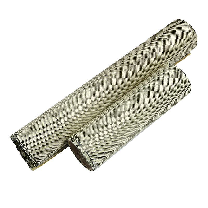 1m 3K 200g Yellow Carbon Fiber Hybrid Fabric Cloth Plain Weave Cloth High Strength for Building Bridge Construction Repair