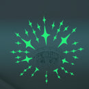 Honana DX-168 22PCS Fluorescent Glow Blinking Stars Wall Sticker Home Bedroom Decor