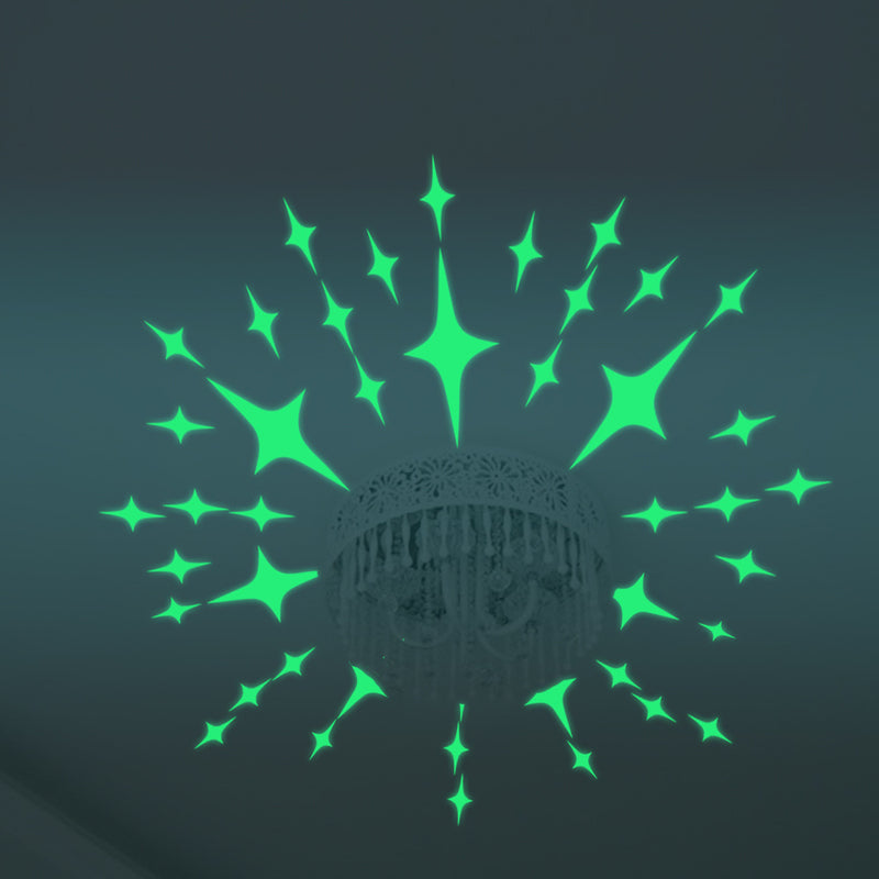 Honana DX-168 22PCS Fluorescent Glow Blinking Stars Wall Sticker Home Bedroom Decor