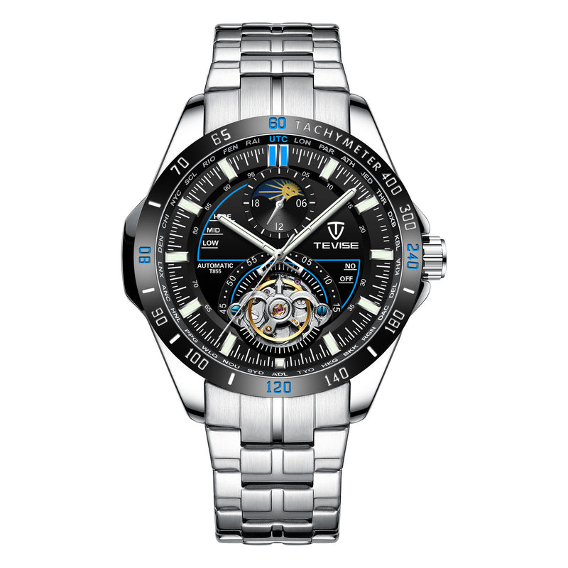 TEVISE T855 Waterproof Full Steel Automatic Mechanical Watch Business Style Men Watch
