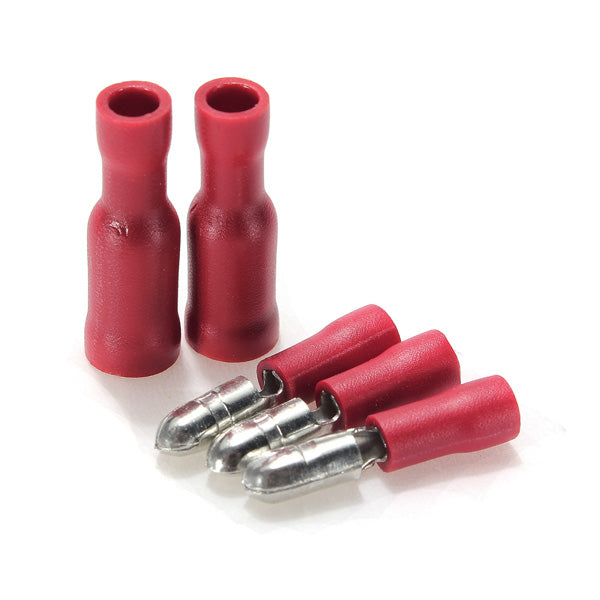 100pcs Red Insulated Female&Male Bullet Butt Connector Crimp Terminals