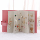 Jewelry Storage Book PU Leather Travel Portable Case Holder Earring Organizer