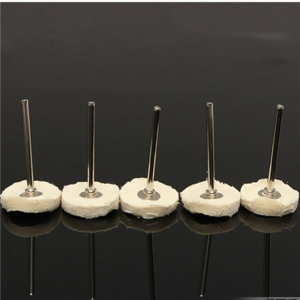 5pcs 25mm Felt Cloth Polishing Buffing Wheel for Rotary Grinder Tool