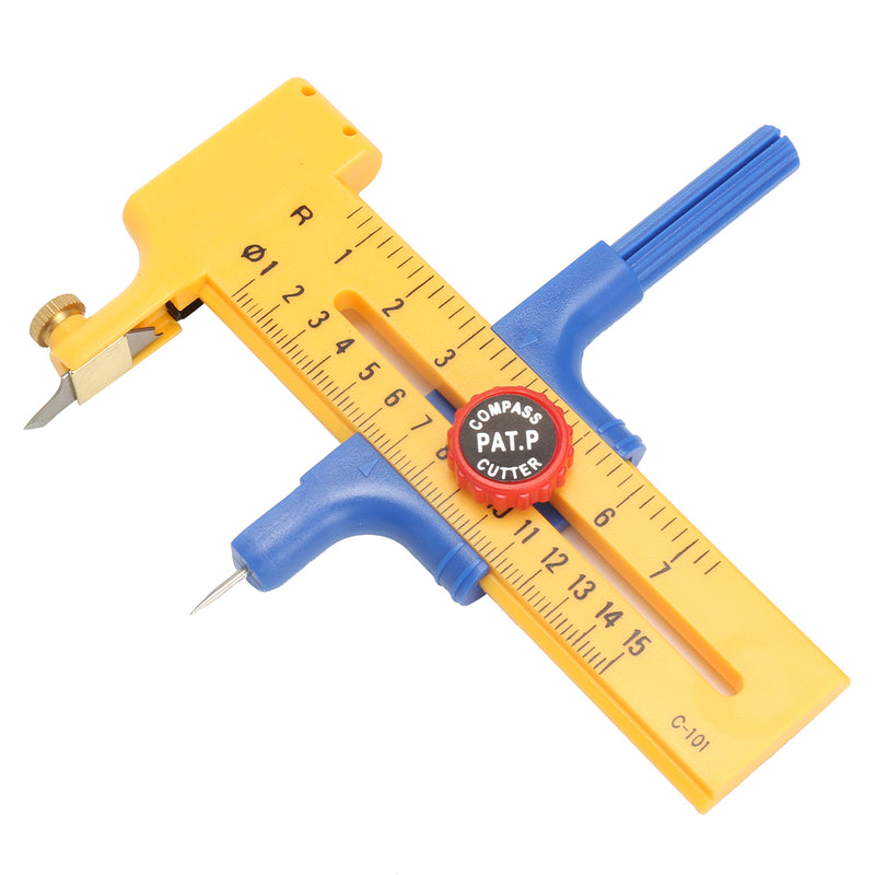 Adjustable Compass Circle Cutter Dia 10mm-150mm Rubber Paper Cut Leather Tool
